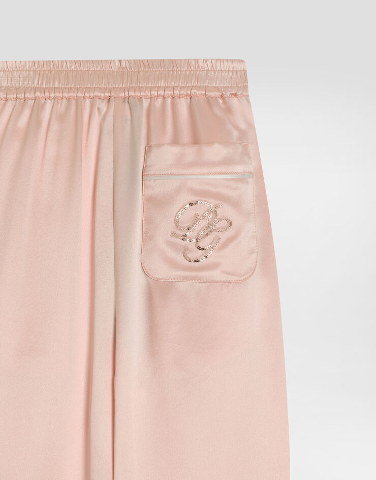 Dolce & Gabbana Пижамные брюки из шелка розовый L53P44FU1AU