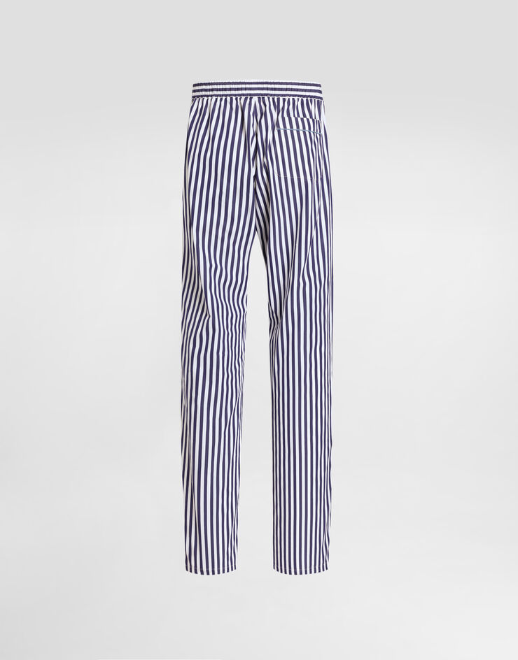 Dolce & Gabbana Striped poplin vanity trousers with piping Multicolor GVRMATFR52G