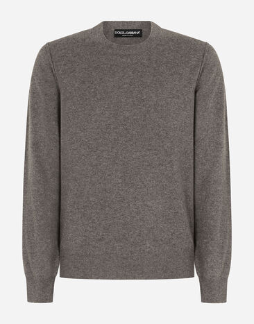 Dolce & Gabbana Pull ras de cou en cachemire Gris GX487TJAWLZ