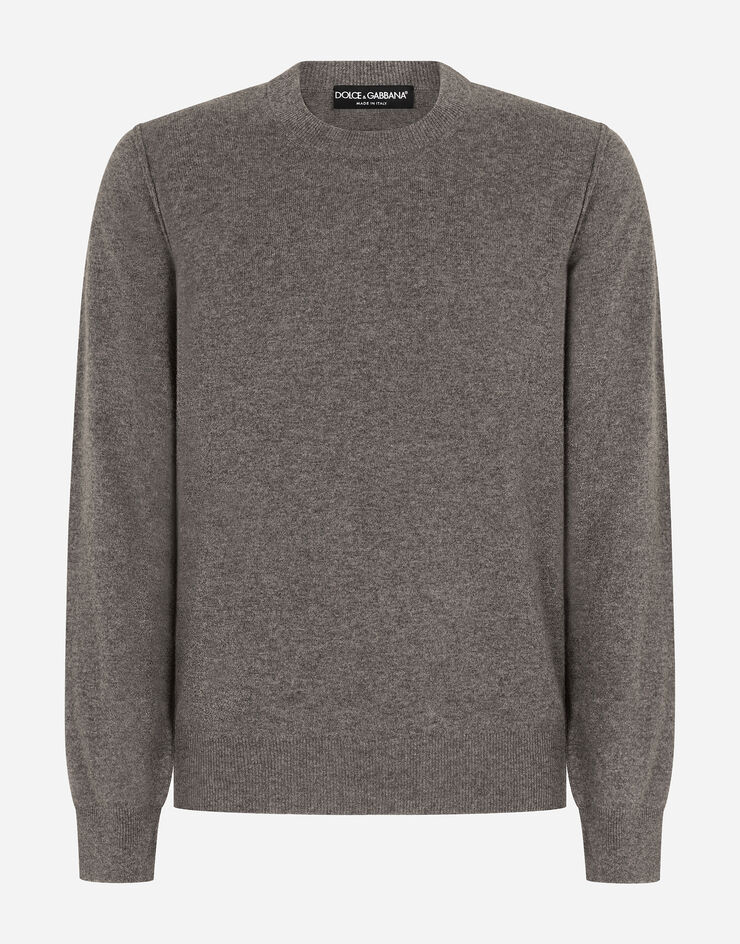 Dolce & Gabbana Pull ras de cou en cachemire Gris GX487TJAWLZ