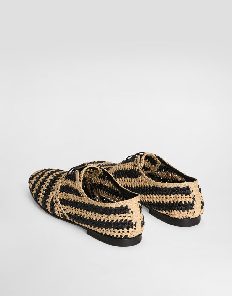 Dolce & Gabbana Woven raffia Derby shoes Multicolor A10872A9M09
