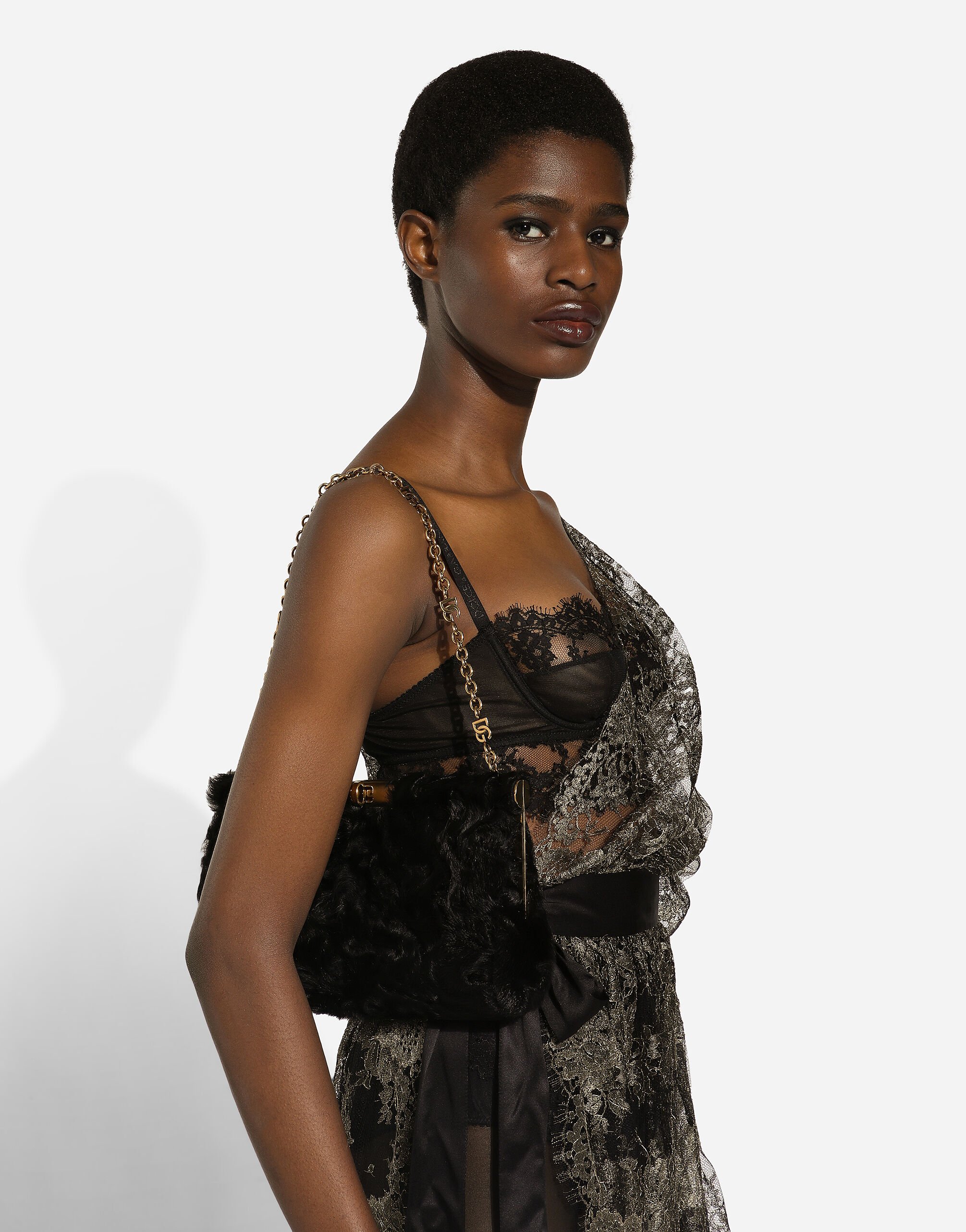 ◆直営店◆【Dolce&Gabbana】MARLENE ラージ ショルダーバッグ ブラックのウィメンズ MARLENE ラージ ショルダーバッグ