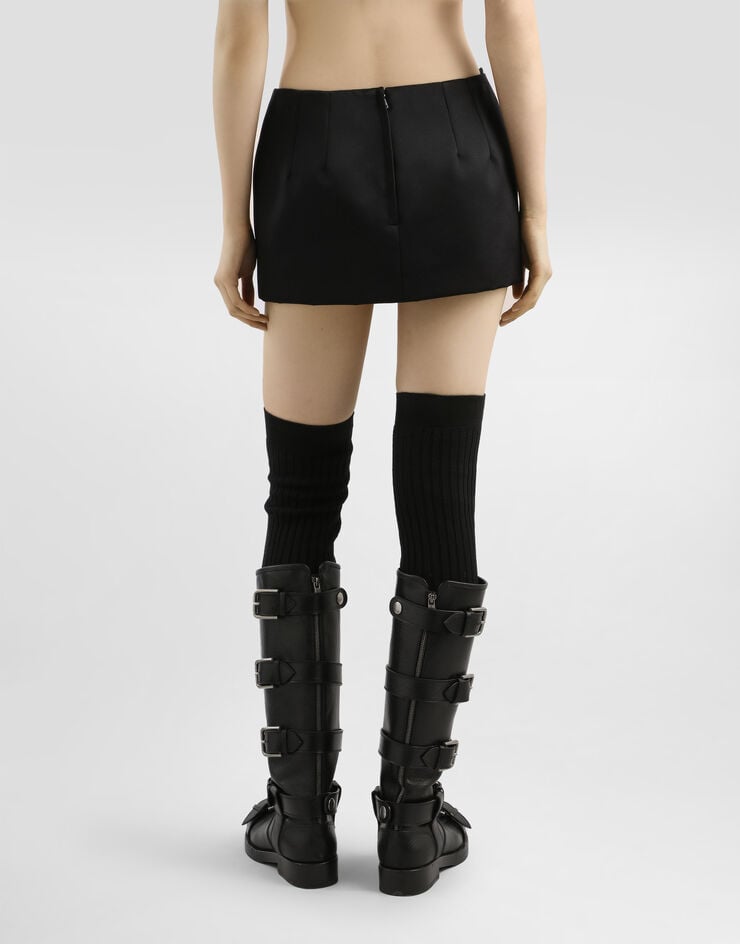 Dolce & Gabbana تنورة دوقية Black F4DA2ZFUM3R