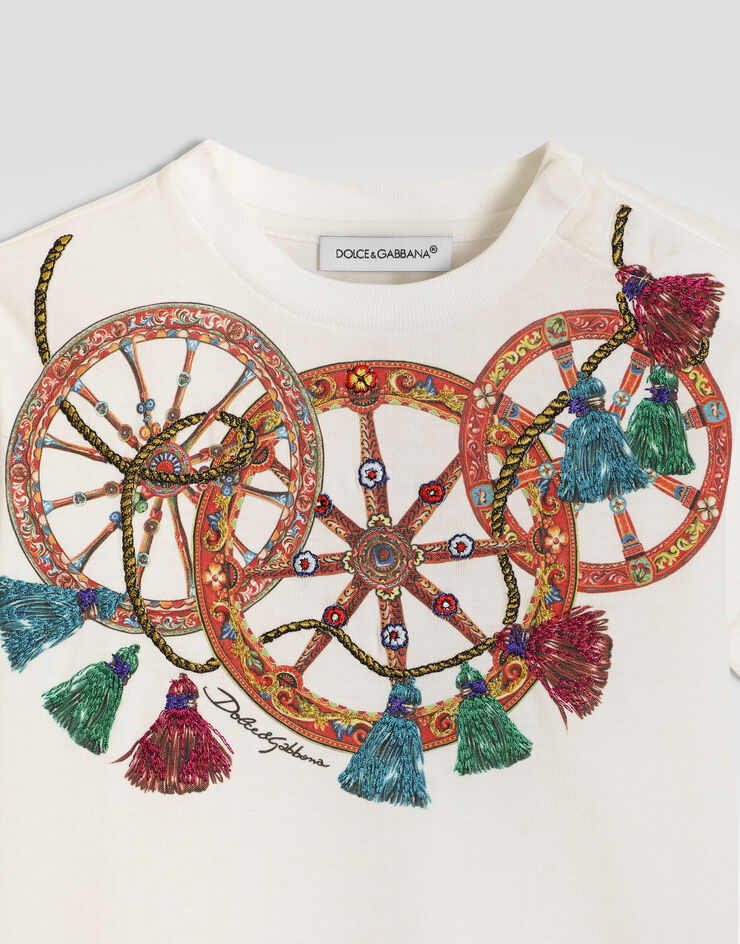 Dolce & Gabbana Jersey t-shirt with applications White L2JTITG7P5Y