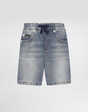 Dolce & Gabbana Denim bermuda shorts with salt&pepper wash Multicolor L14Q17LDD83