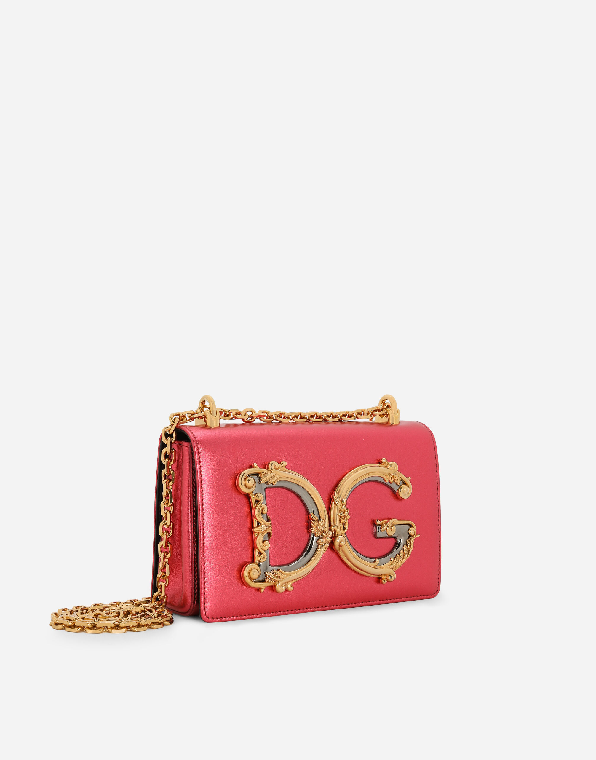 Nappa mordore leather DG Girls bag in Fuchsia for Women