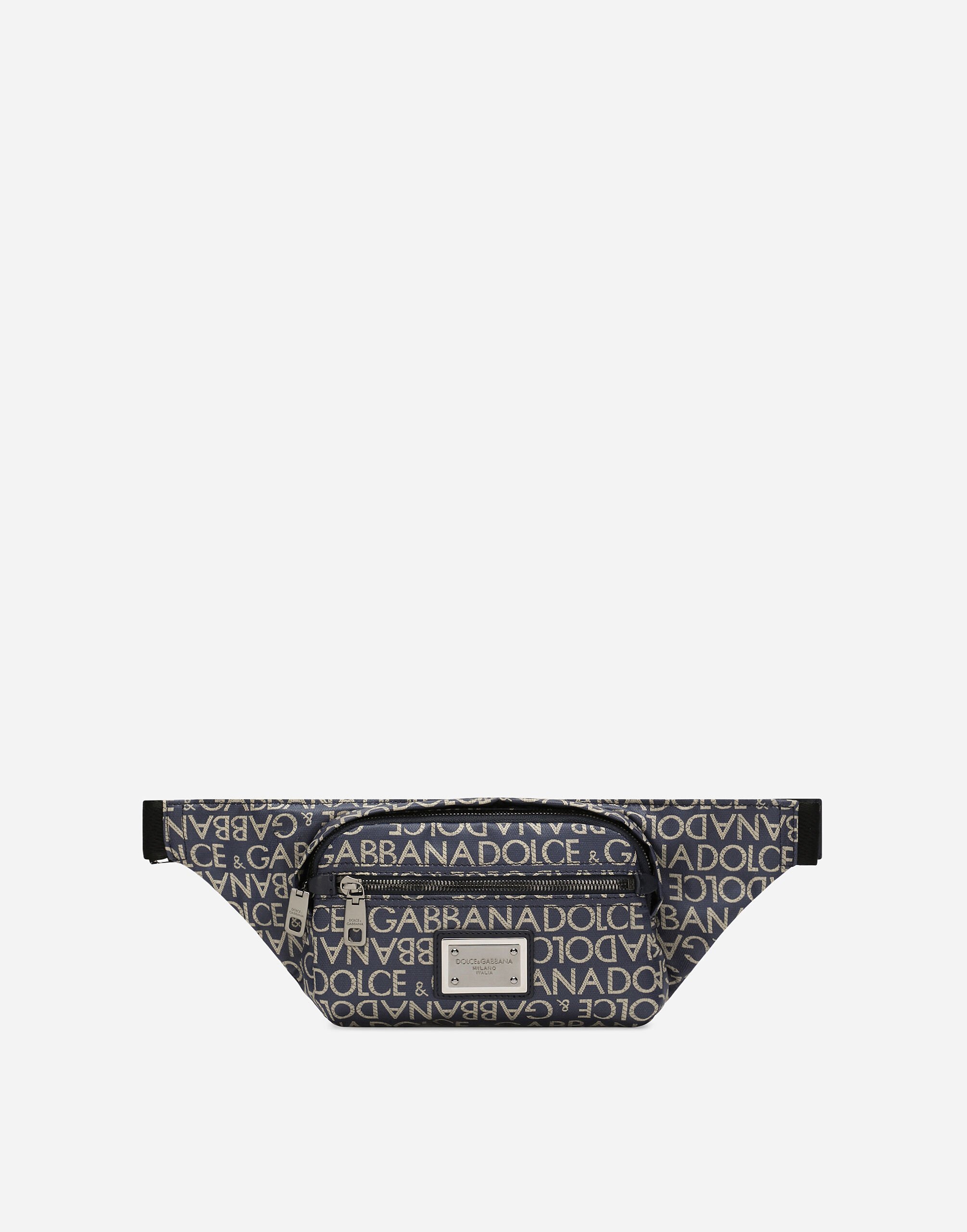 Dolce & Gabbana Small coated jacquard belt bag Black BM2331A8034
