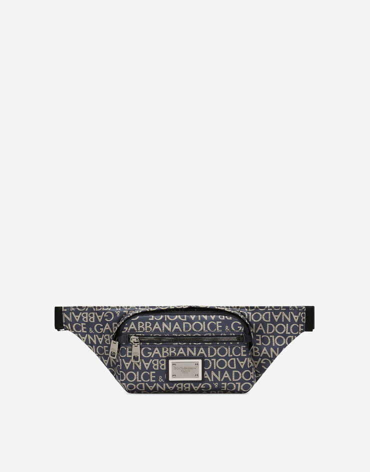 Dolce & Gabbana Маленькая поясная сумка из жаккарда с пропиткой синий BM2218AJ705