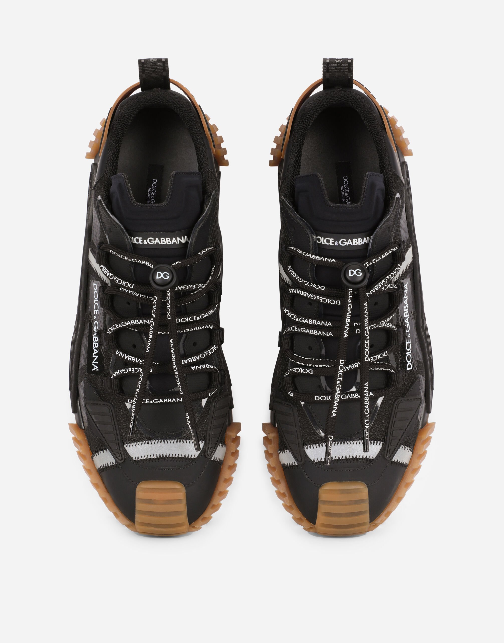 NS1 sneakers in mixed materials in BLACK for Men Dolce Gabbana