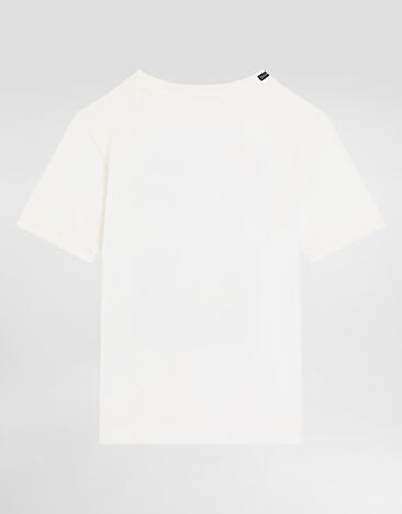 Dolce & Gabbana Jersey t-shirt with postcard print White L4JTJDG7PWD