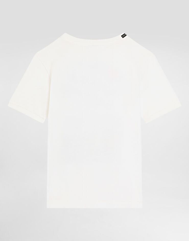 Dolce & Gabbana Jersey t-shirt with postcard print Dolce & Gabbana Jersey t-shirt with postcard print White L4JTJDG7PWD