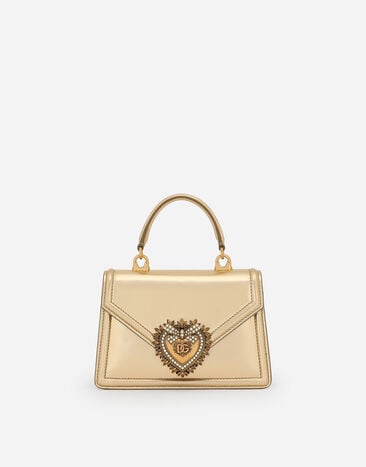 Dolce & Gabbana Small Devotion bag in nappa mordore leather Denim BB6498AO621