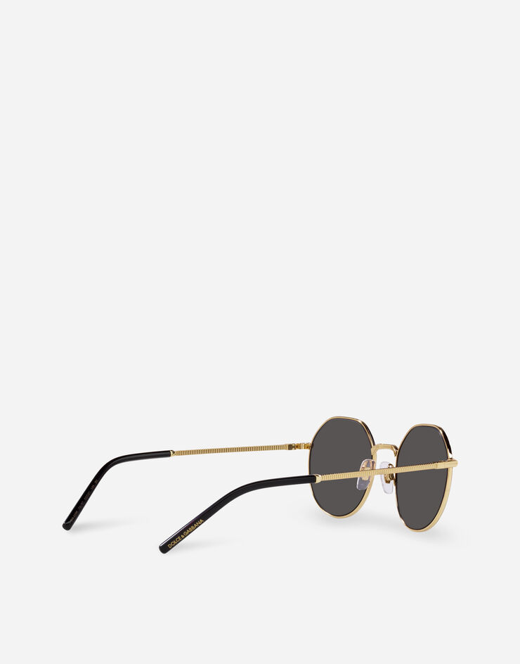 Dolce & Gabbana نظارة شمسية محببة ذهبي و أسود VG2286VA287