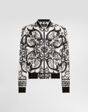 Dolce & Gabbana جاكيت تويل بطبعة مايوليكا متعدد الألوان G9BLZTHI1S6