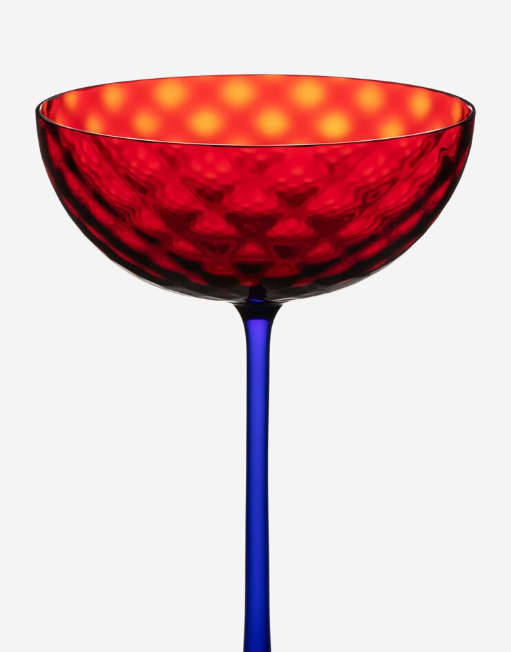 Dolce & Gabbana Hand-Blown Murano Champagne Glass Multicolor TCB004TCA34