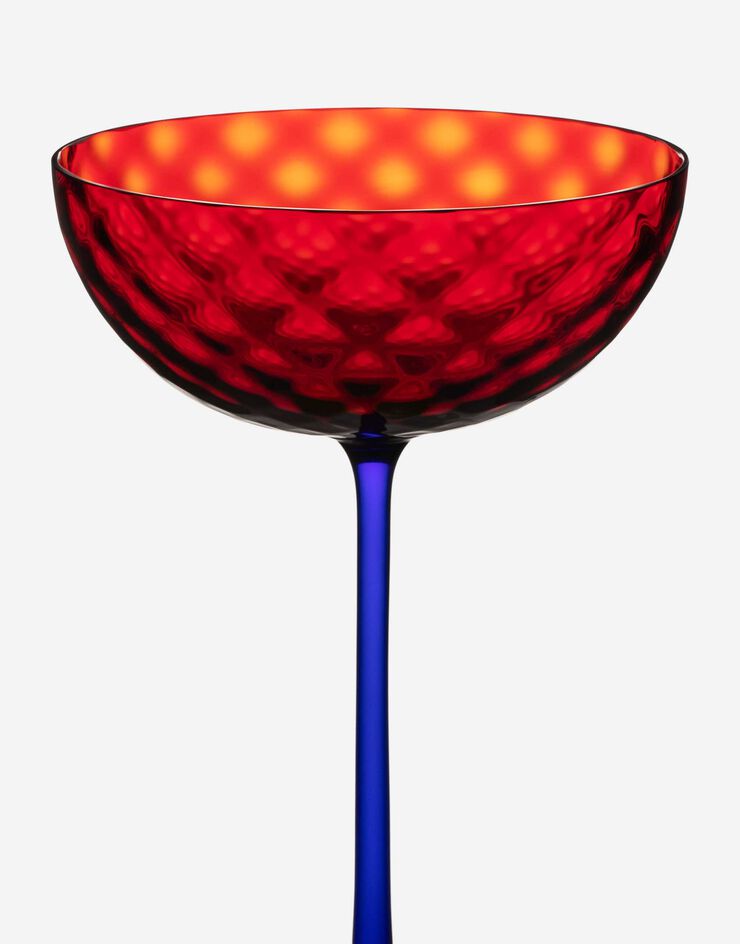 Dolce & Gabbana Hand-Blown Murano Champagne Glass Multicolor TCB004TCA34