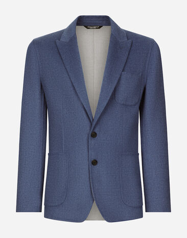 Dolce & Gabbana Chaqueta Portofino de lana con botonadura sencilla Azul G2NS9TGH509