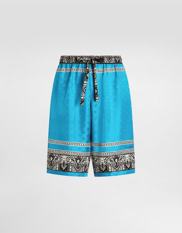Dolce & Gabbana Bermudas de seda con estampado Bandana Imprima GV37ATHI1VM