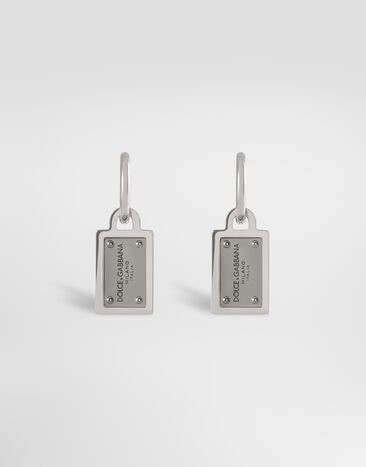 Dolce & Gabbana boucles d’oreilles avec plaquette à logo Dolce&Gabbana Argent WEP1T1W1111