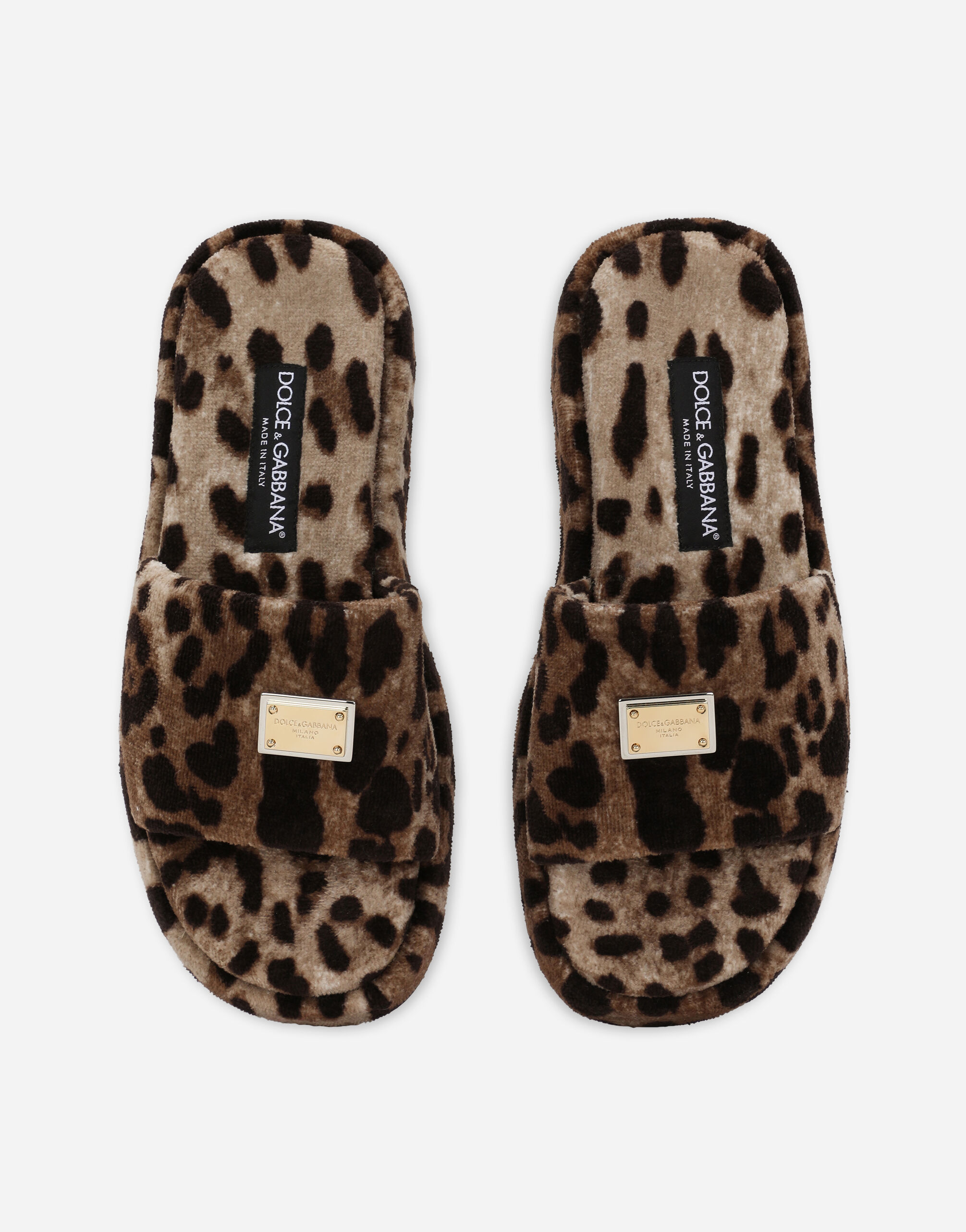 Dolce and new arrivals gabbana leopard slides