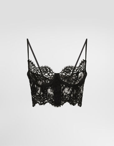 Dolce & Gabbana Lace balconette bralette Black O7C41TONL36