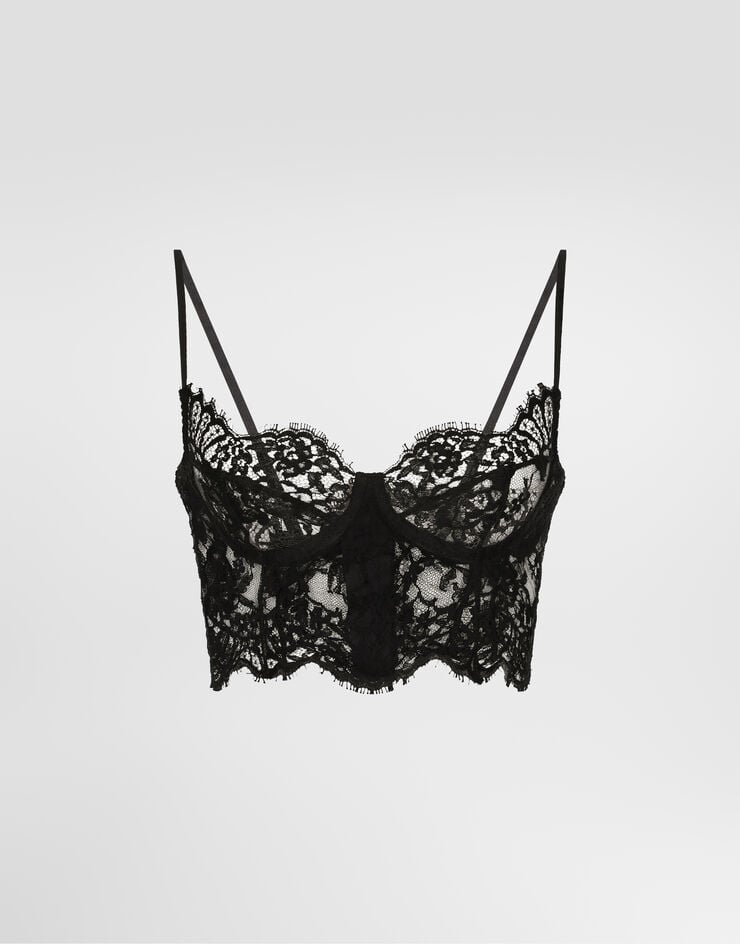 Dolce & Gabbana Lace balconette bralette Dolce & Gabbana Lace balconette bralette Black O7C41TONL36