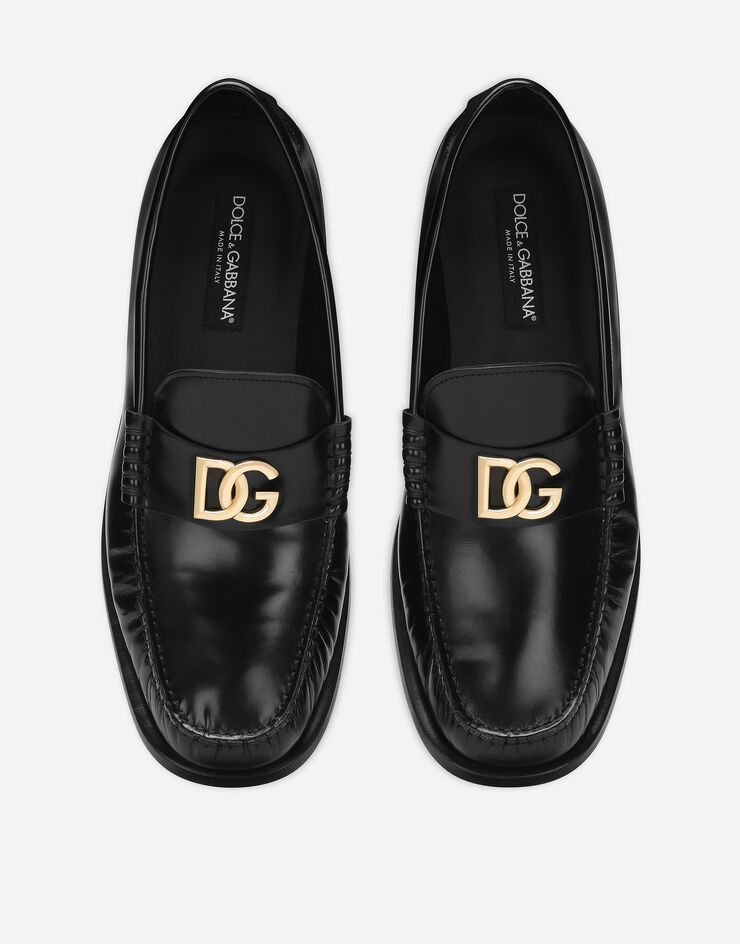 Dolce & Gabbana モカシン ブラッシュド カーフスキン ブラック A30248AQ237