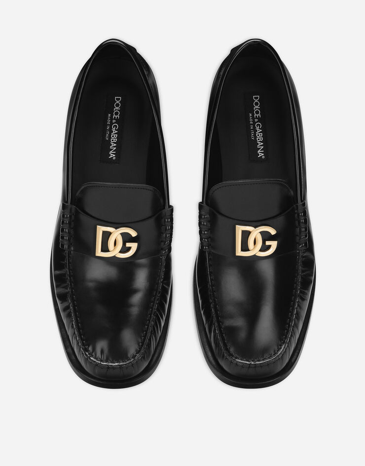 Dolce & Gabbana 磨面小牛皮莫卡辛鞋 黑 A30248AQ237