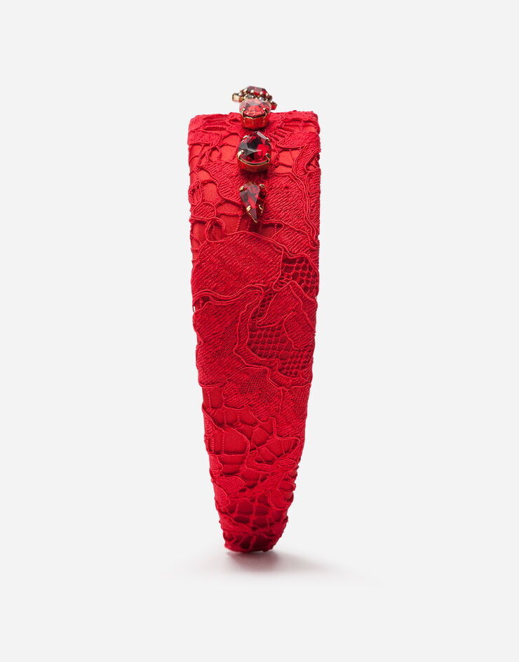 Dolce & Gabbana Diadema con aplicaciones de piedras Rojo LB3L50G7VXT