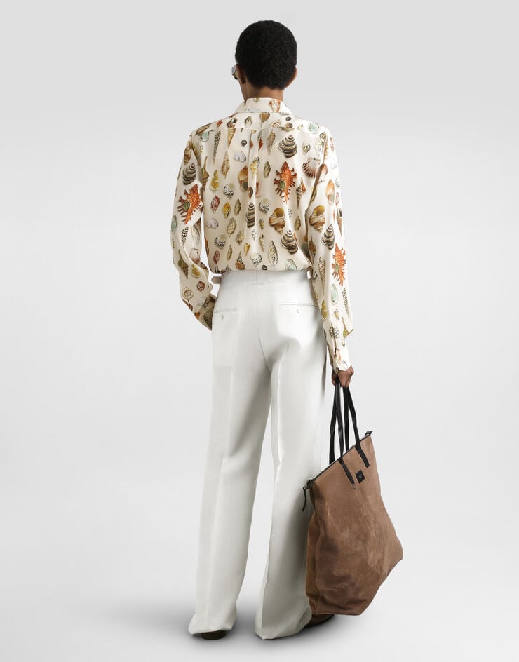Dolce & Gabbana Classic linen trousers White GP110TFU4MC