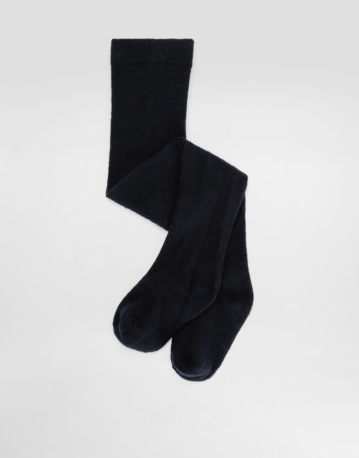 Dolce & Gabbana Collants en maille à logo DG Bleu LBKAF1JBCDQ