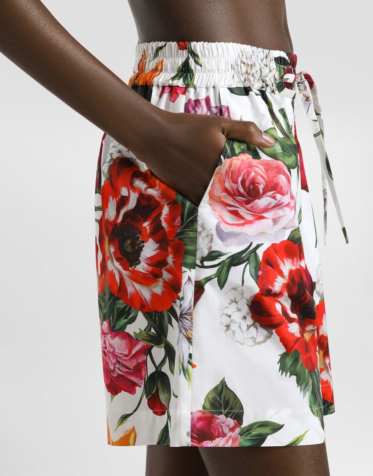 Dolce & Gabbana Short en popeline à imprimé fleurs Imprimé FTDBPTHS5TQ