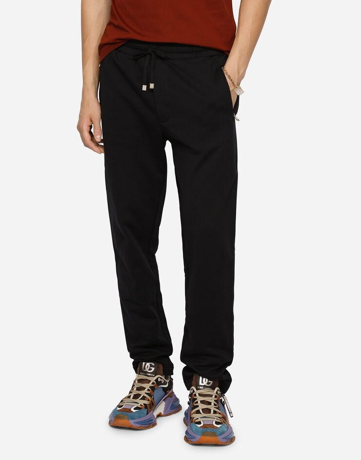 Dolce & Gabbana Cotton jogging pants Blue G4ZCATG7JYX