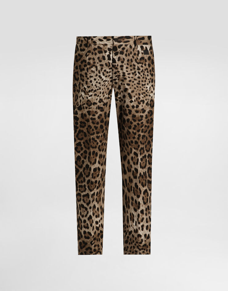 Dolce & Gabbana 테일러드 코튼 팬츠 인쇄 GW13ETFSFN4