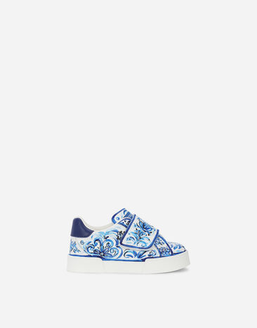 Dolce & Gabbana Majolica-print Portofino Light sneakers Multicolor L53DE7G7EY0
