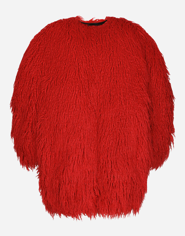 Dolce & Gabbana Veste en fausse fourrure Rouge F0C4CTFUSW2