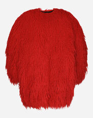Dolce & Gabbana Faux fur coat Red F772CTHLMU0