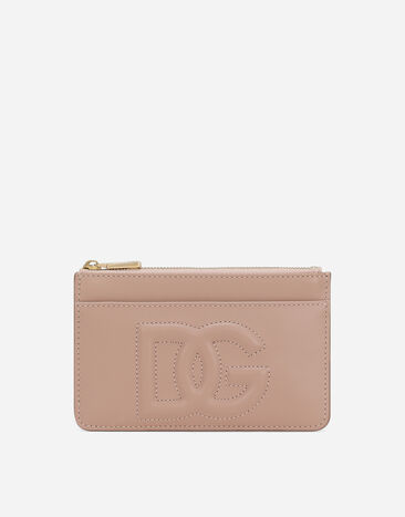 Dolce & Gabbana Medium DG Logo card holder Pale Pink BI1261AG081