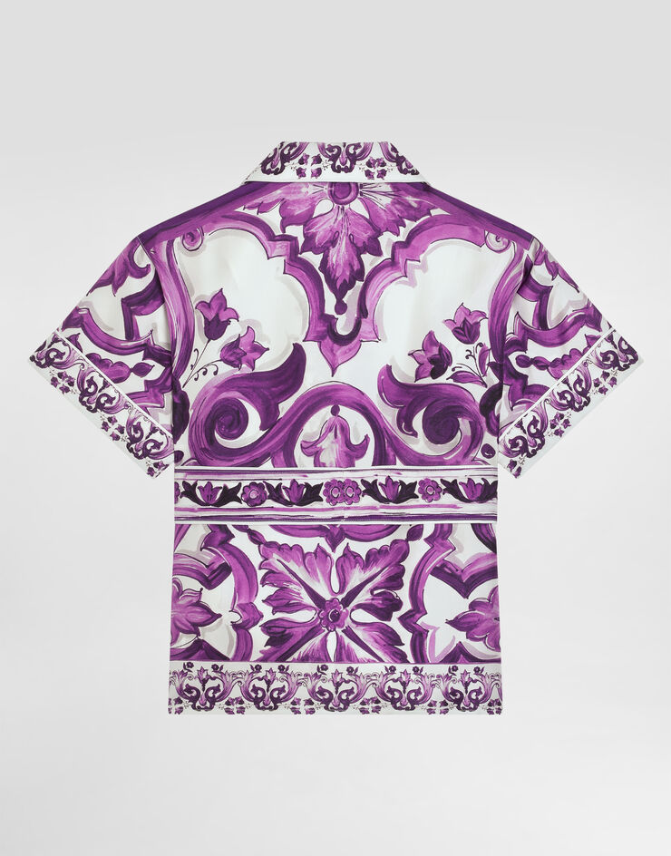 Dolce & Gabbana Majolica-print twill shirt Multicolor L55S65HI1TK