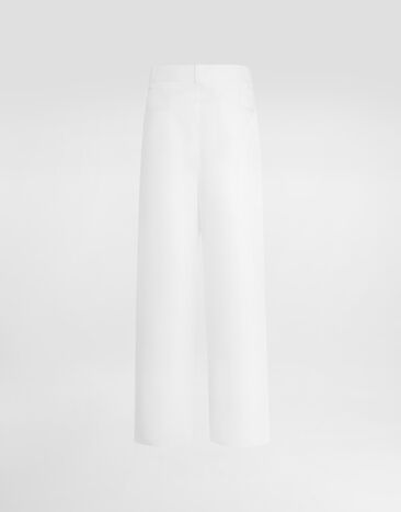 Dolce & Gabbana Stretch cotton gabardine trousers White GP22AZFUFNV