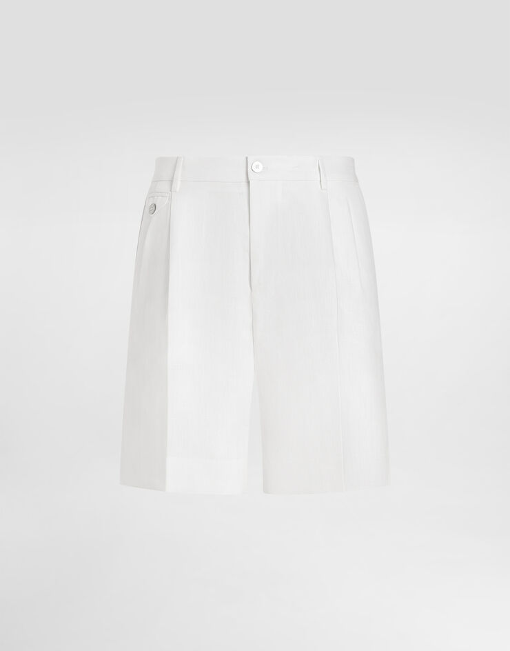 Dolce & Gabbana Linen shorts White GW0MATGK320