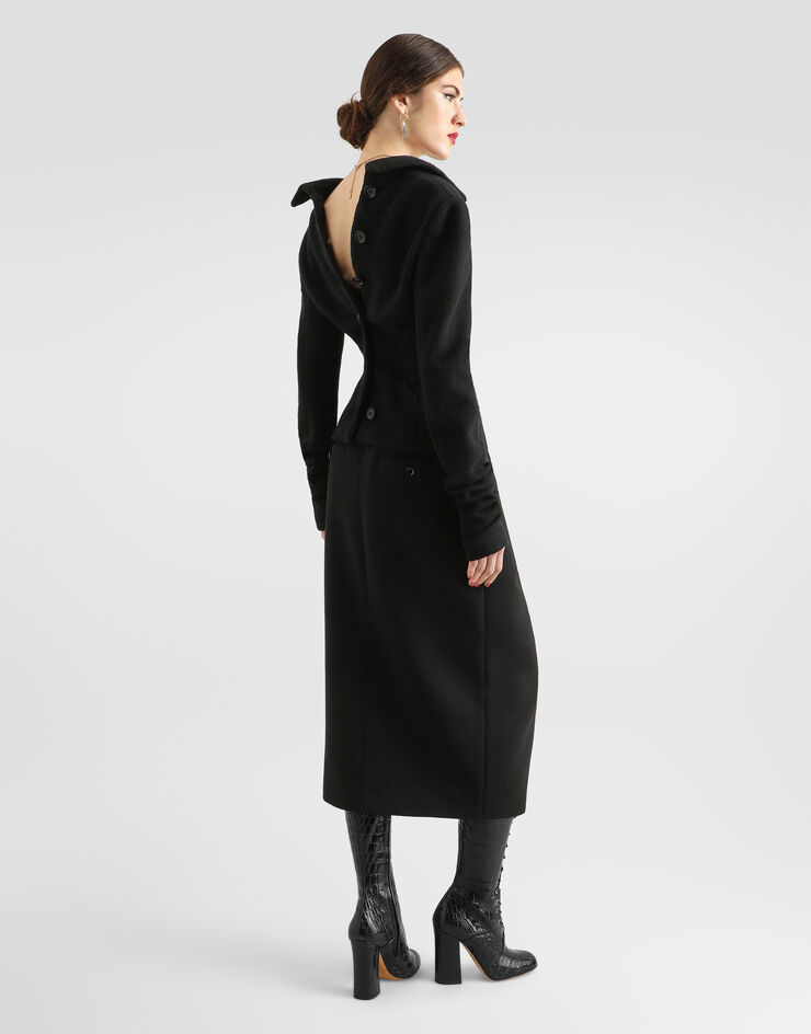 Dolce & Gabbana Single-breasted wool jacket Black F27LPTHU2BB