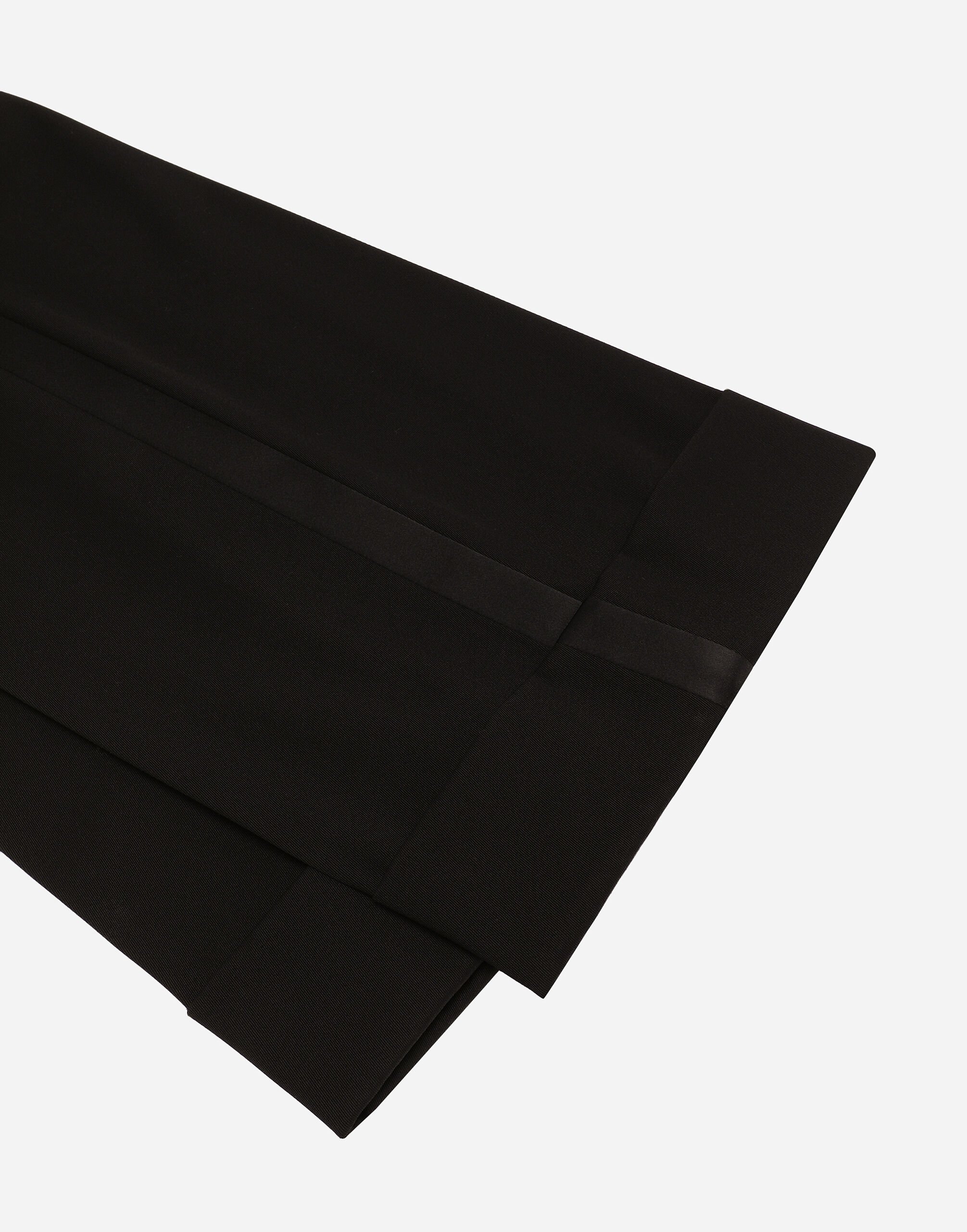 Flared wool gabardine pants in Black for Women | Dolce&Gabbana® US