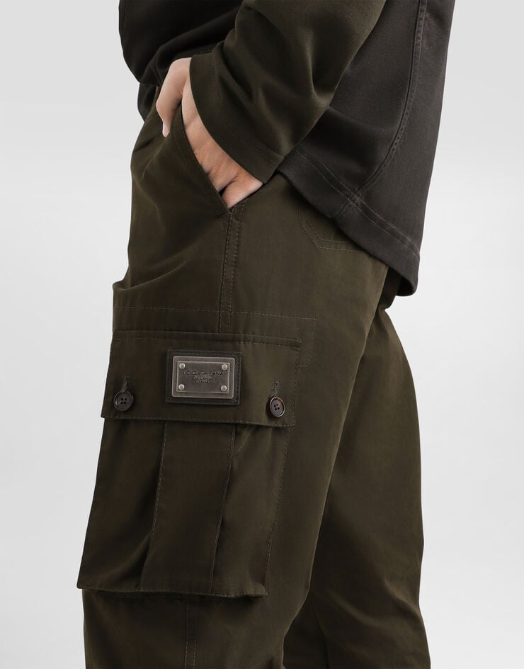 Dolce & Gabbana Waxed faille trousers Brown GP1F7THUMS8