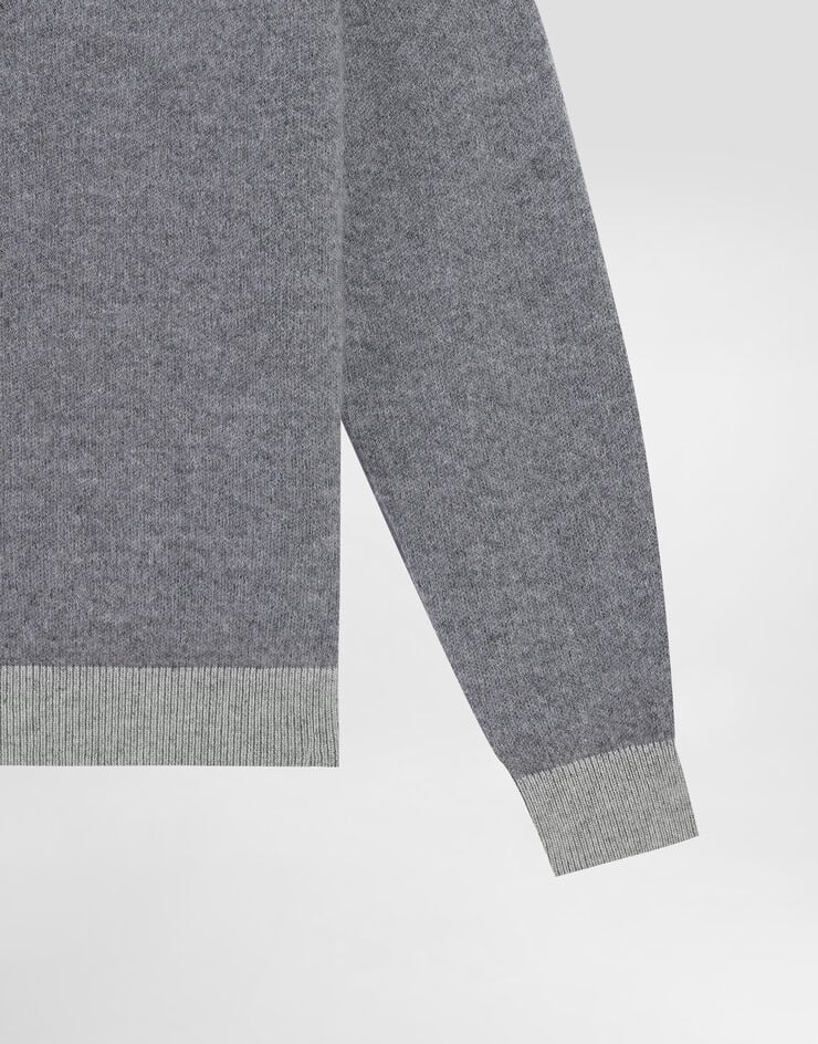 Dolce & Gabbana Wool and cashmere fleece cardigan Grey L4KWH7JGMB8