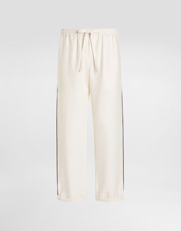 Dolce & Gabbana Linen fabric pajama pants White GVRMATFU4MC
