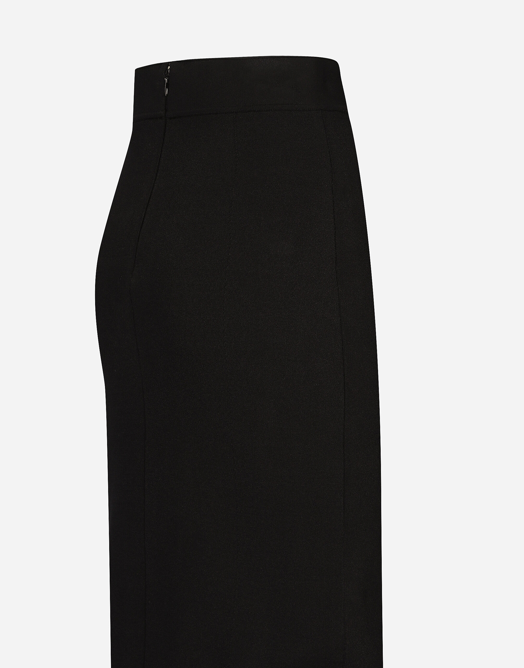 スカート Dolce & Gabbana SKIRT (F4CNKTFLRFF N0000) Stretch viscose knit pencil skirt with DG logo in Black for