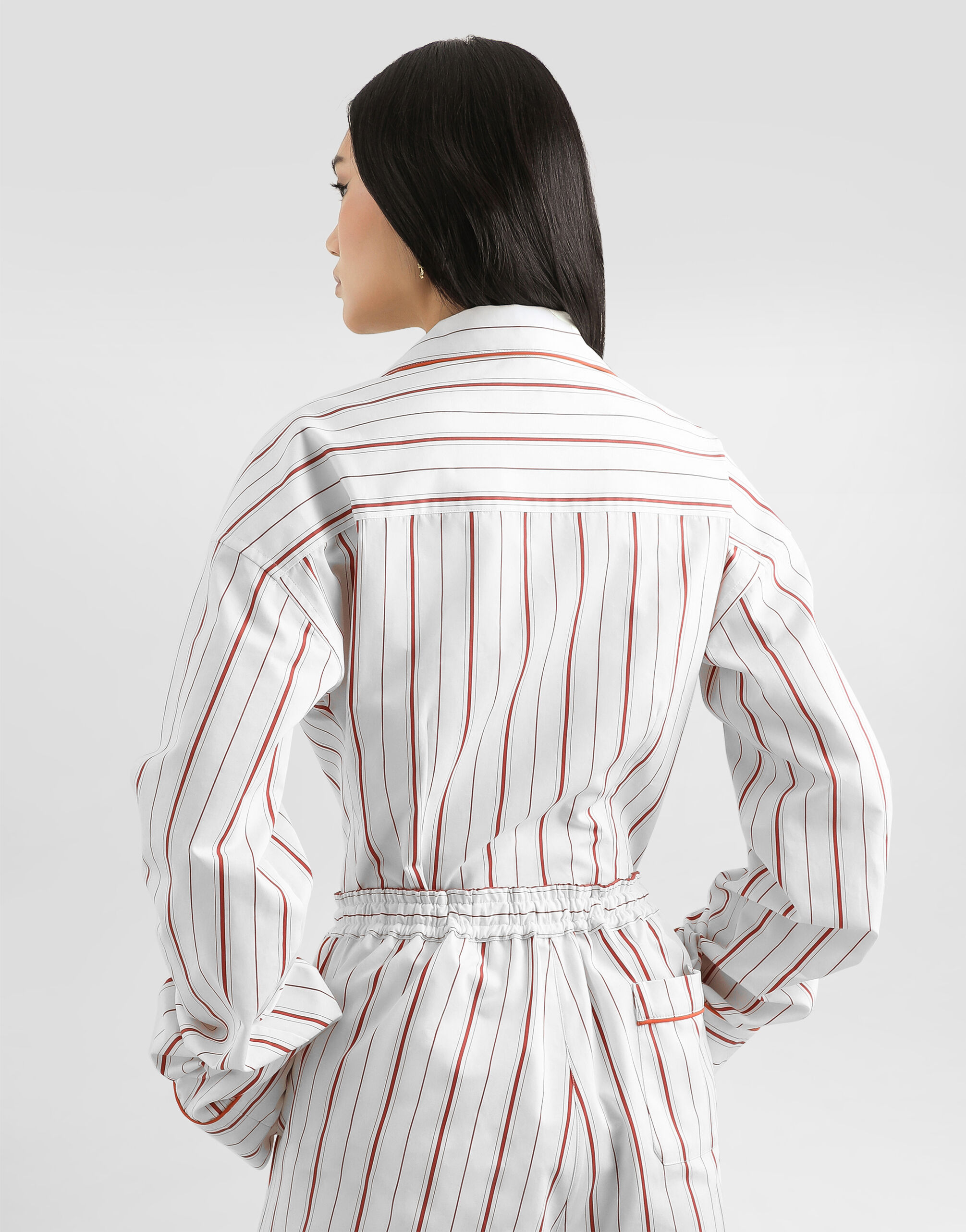 Striped poplin shirt - thumbnail 6