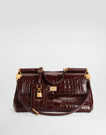 Dolce & Gabbana Medium My Sicily bag in alligator Dolce & Gabbana Medium My Sicily bag in alligator Bordeaux BB7782B2EN0