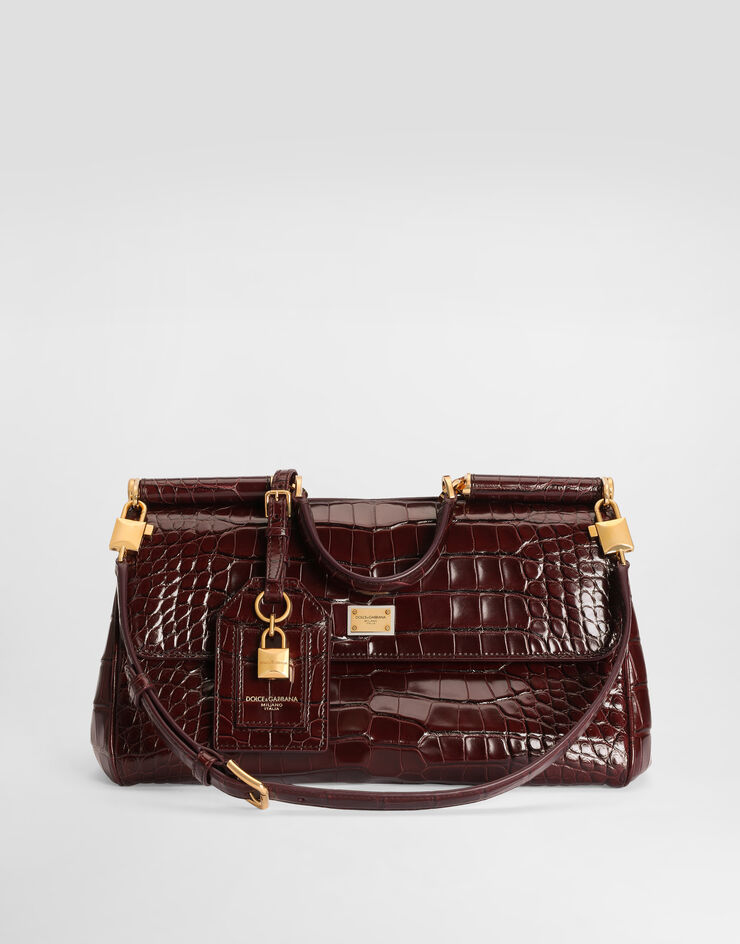 Dolce & Gabbana Medium My Sicily bag in alligator Dolce & Gabbana Medium My Sicily bag in alligator Bordeaux BB7782B2EN0